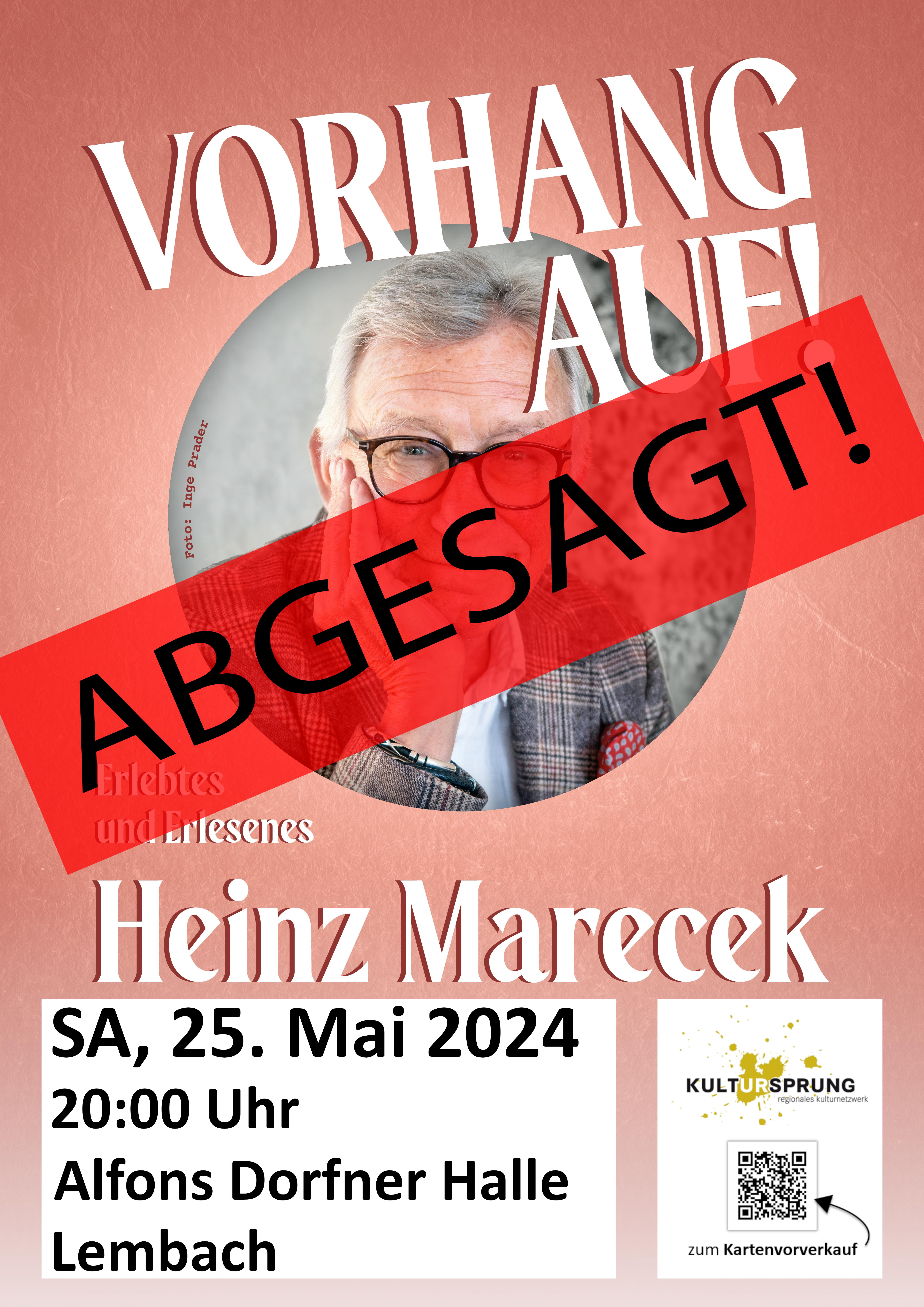 Heinz Marecek - Vorhang auf! - ABGESAGT
