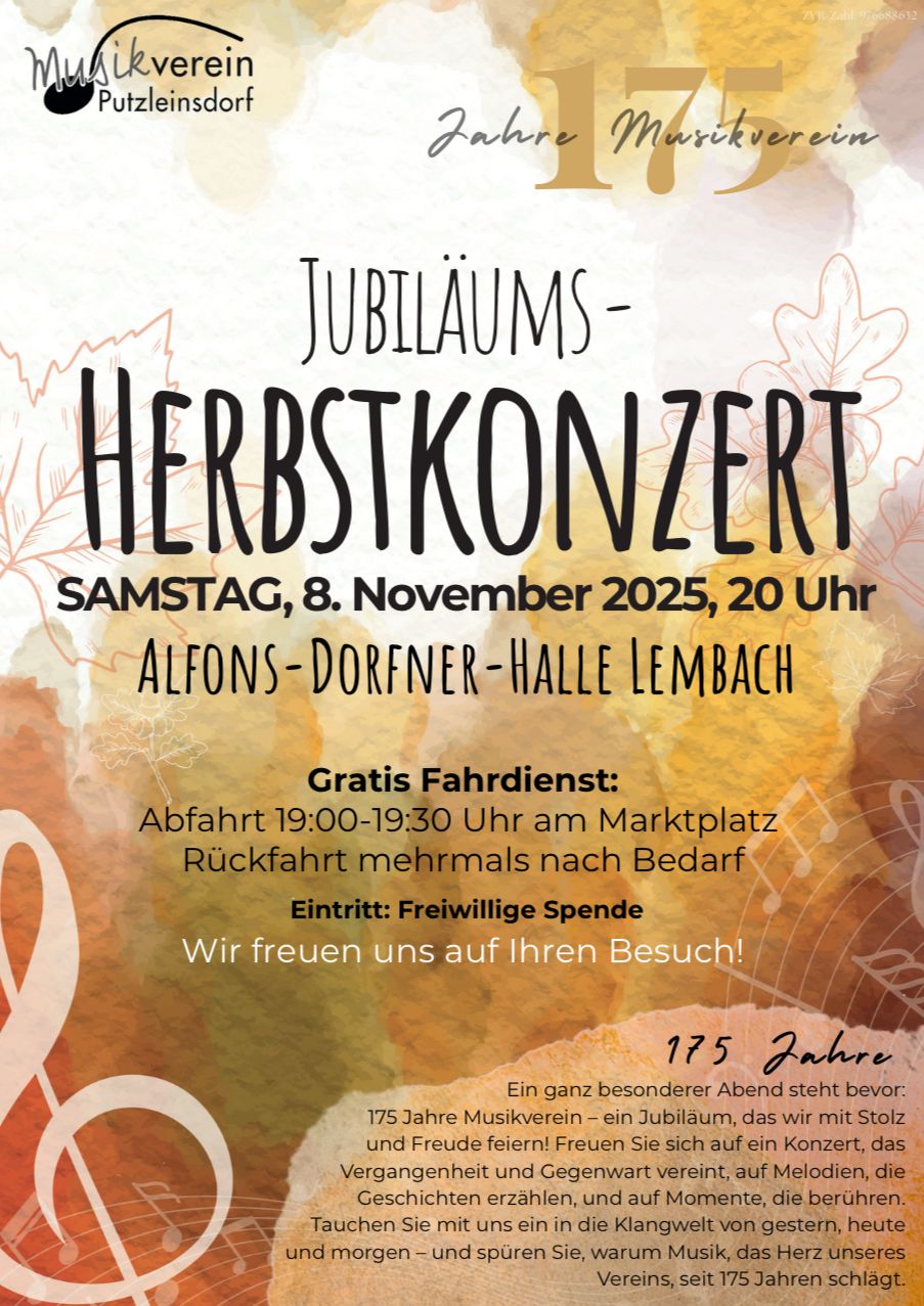 Herbstkonzert MV Putzleinsdorf
